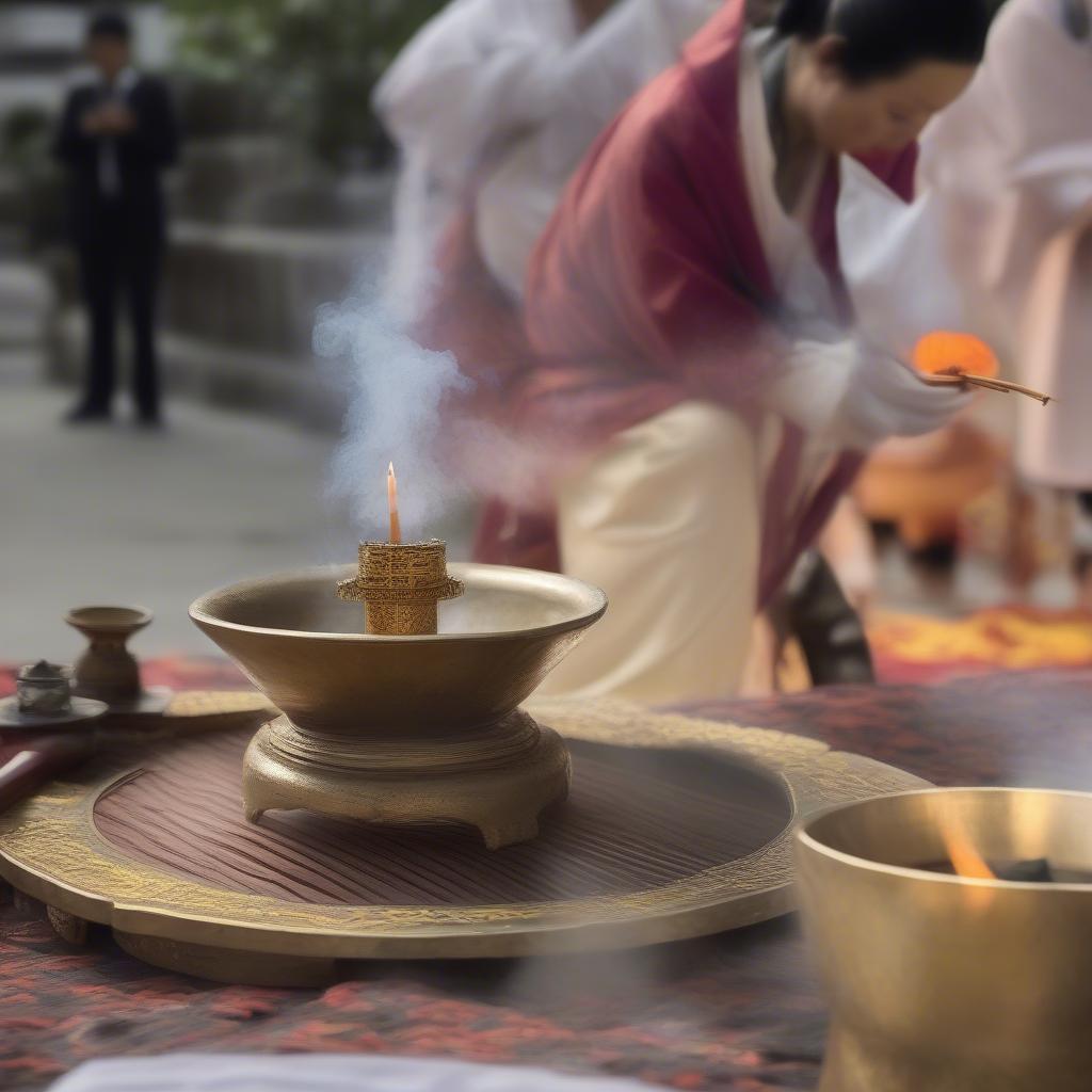 Performing the Outdoor Incense Burning Ceremony