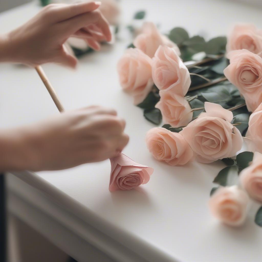 Bảo quản bó hoa hồng giấy đúng cách