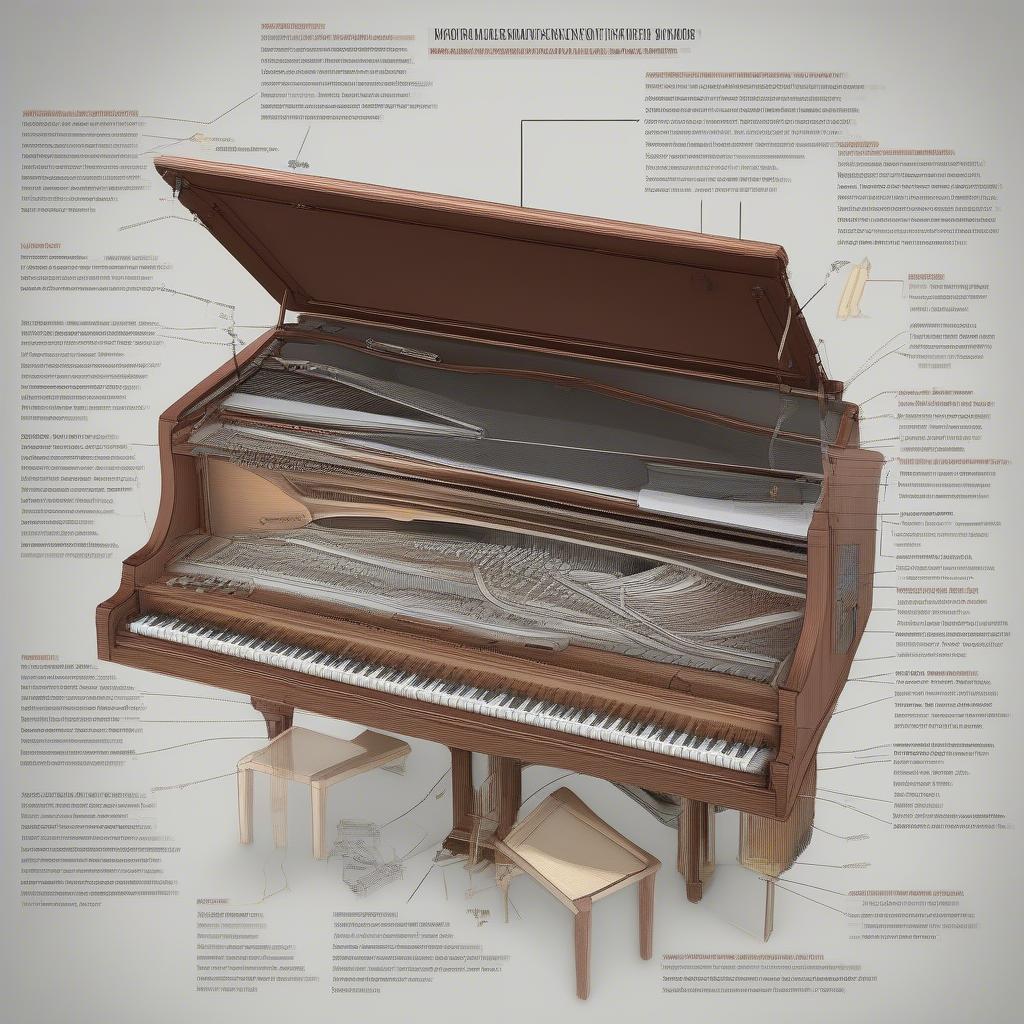 Cấu tạo chi tiết của một cây đàn Acoustic Piano