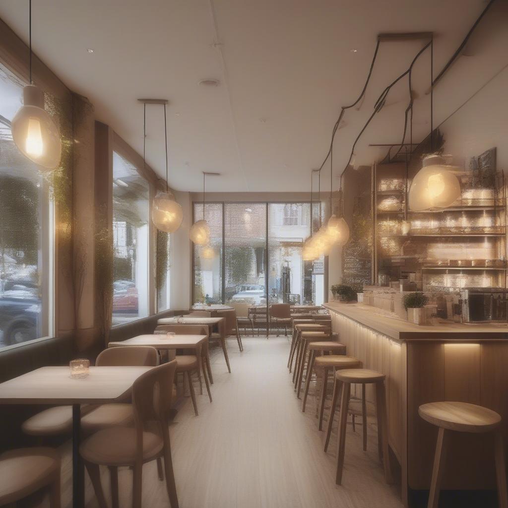 Chiếu sáng quán cafe 40m2