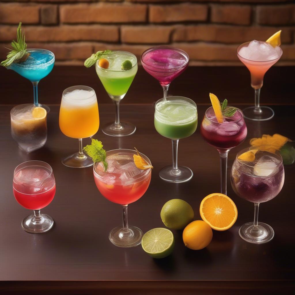 Các loại cocktail đa dạng và sáng tạo trong bar