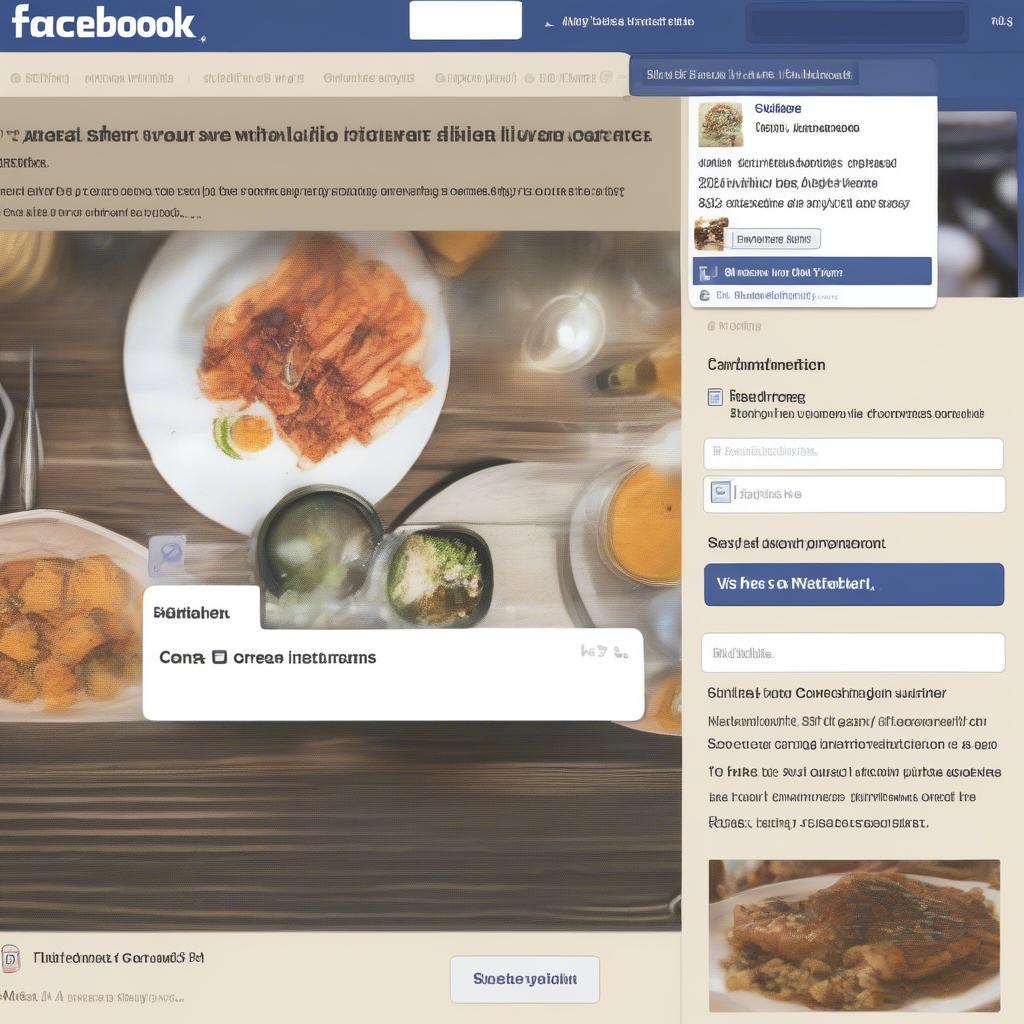 Ví dụ về Facebook Lead Ads cho nhà hàng