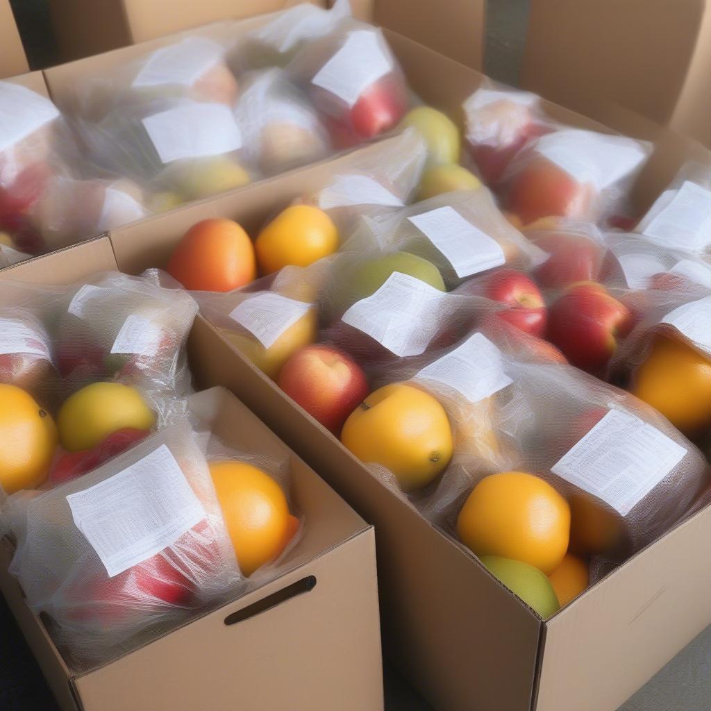 Packing fruits securely for postal delivery