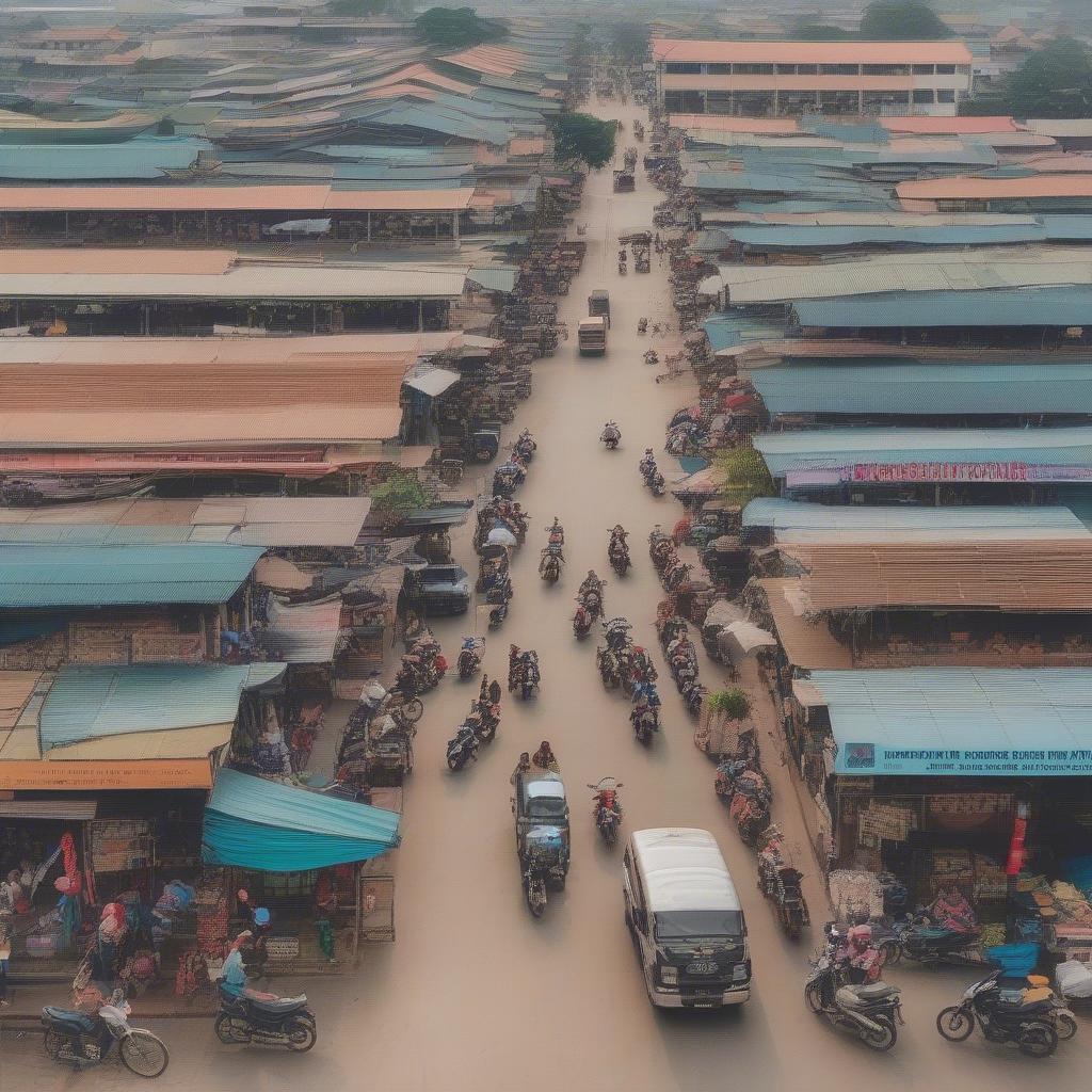 Hướng dẫn di chuyển đến chợ Ninh Hiệp