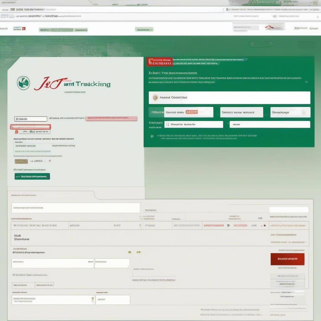Giao diện website J&T Tracking