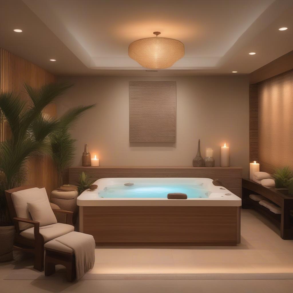 Không gian spa thư giãn, ấm cúng