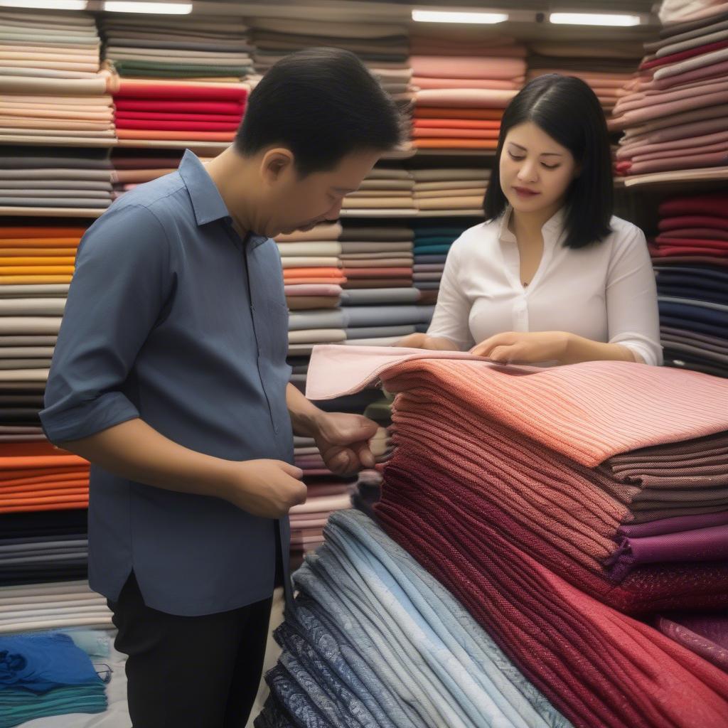 Kinh nghiệm mua vải tại chợ vải
