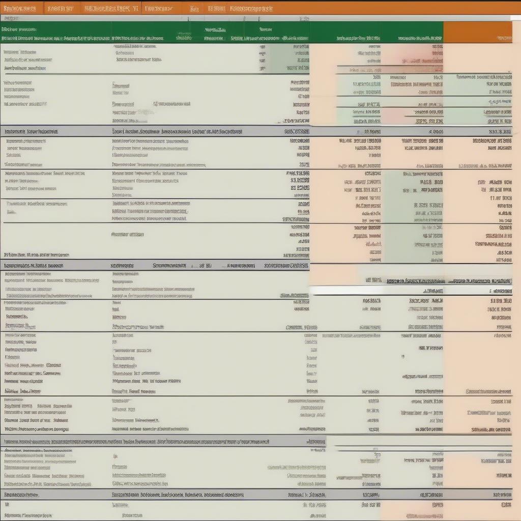 Mẫu bảng cân đối kế toán Excel cho nhà hàng