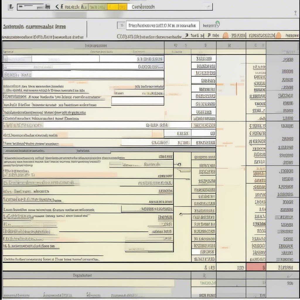 Mẫu bảng tổng hợp công nợ excel