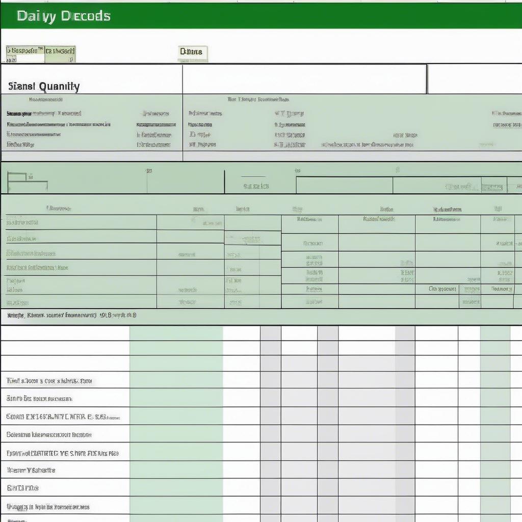 Mẫu Sổ Nhật Ký Bán Hàng Excel Đơn Giản