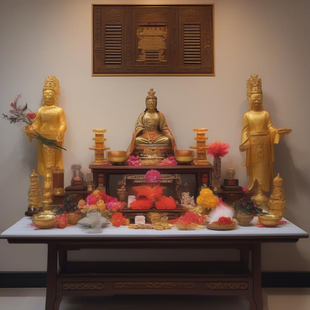 Properly arranging the God of Wealth altar