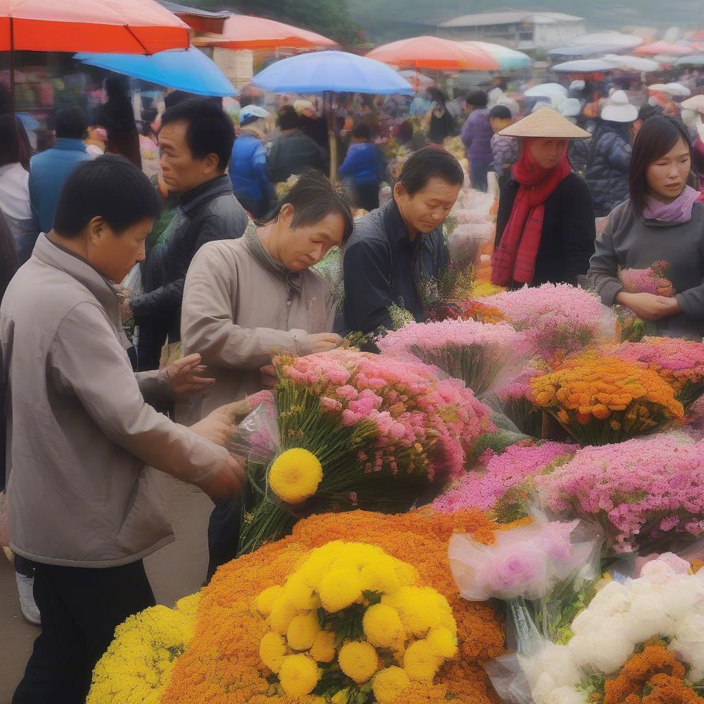 Mua Hoa Tại Vựa Hoa Đà Lạt