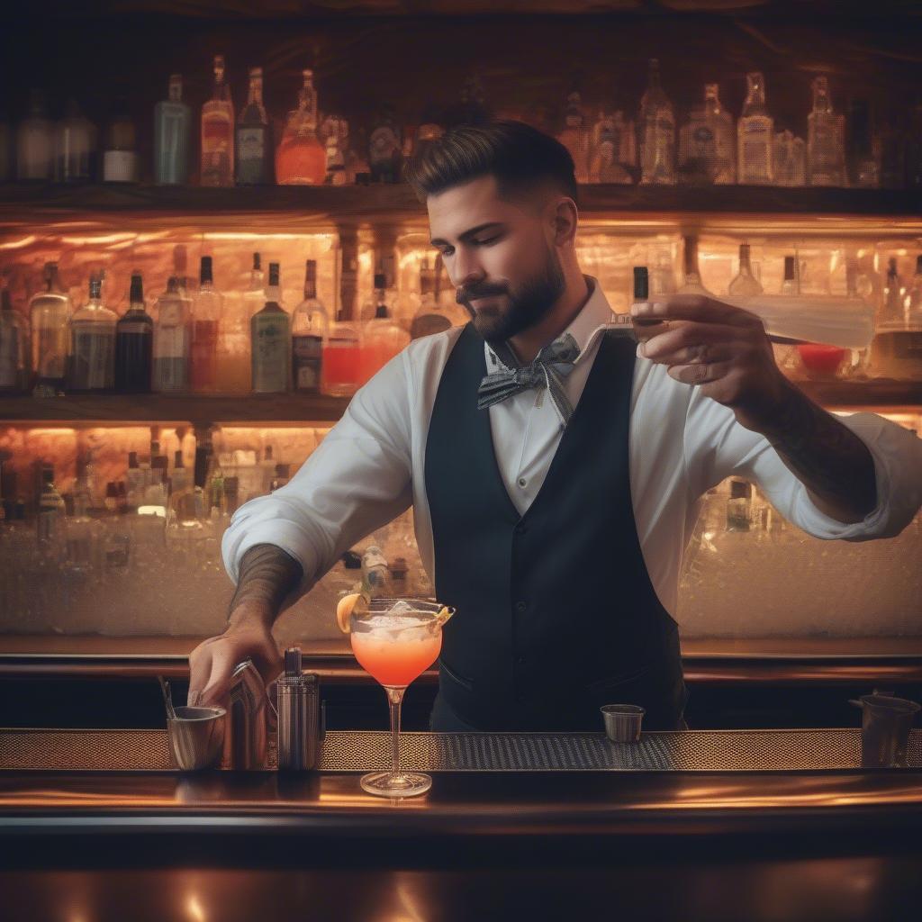 Nghề bartender pha chế sáng tạo