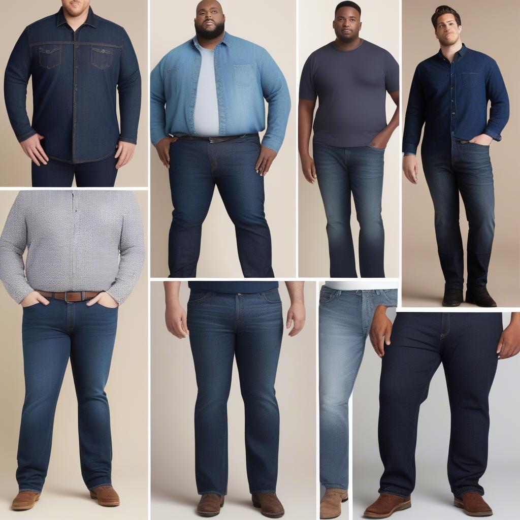 Choosing the right size and fit for plus size men's jeans