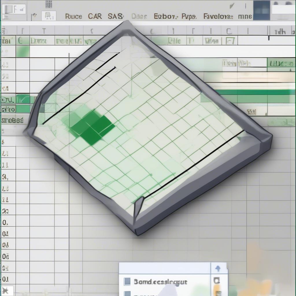 Sử dụng chuột để di chuyển ô trong Excel