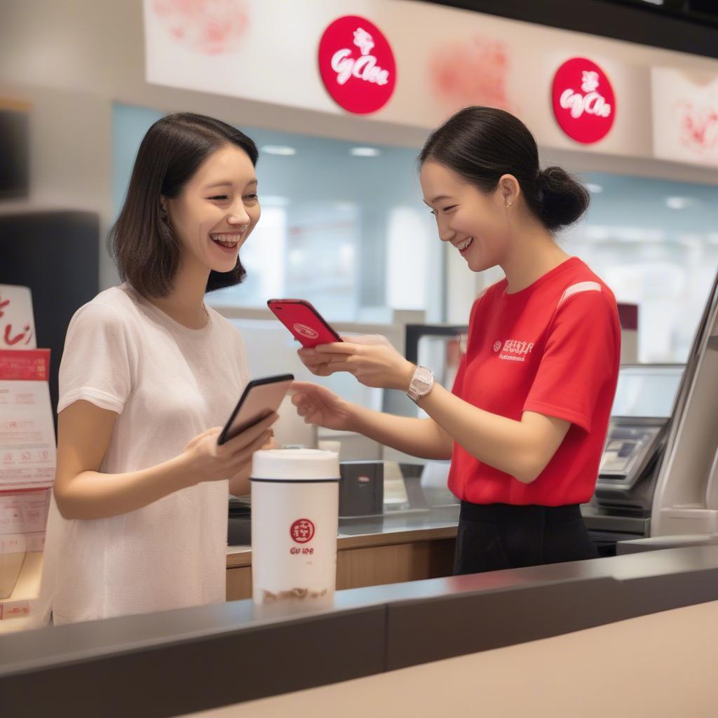 Sử dụng voucher Gong Cha