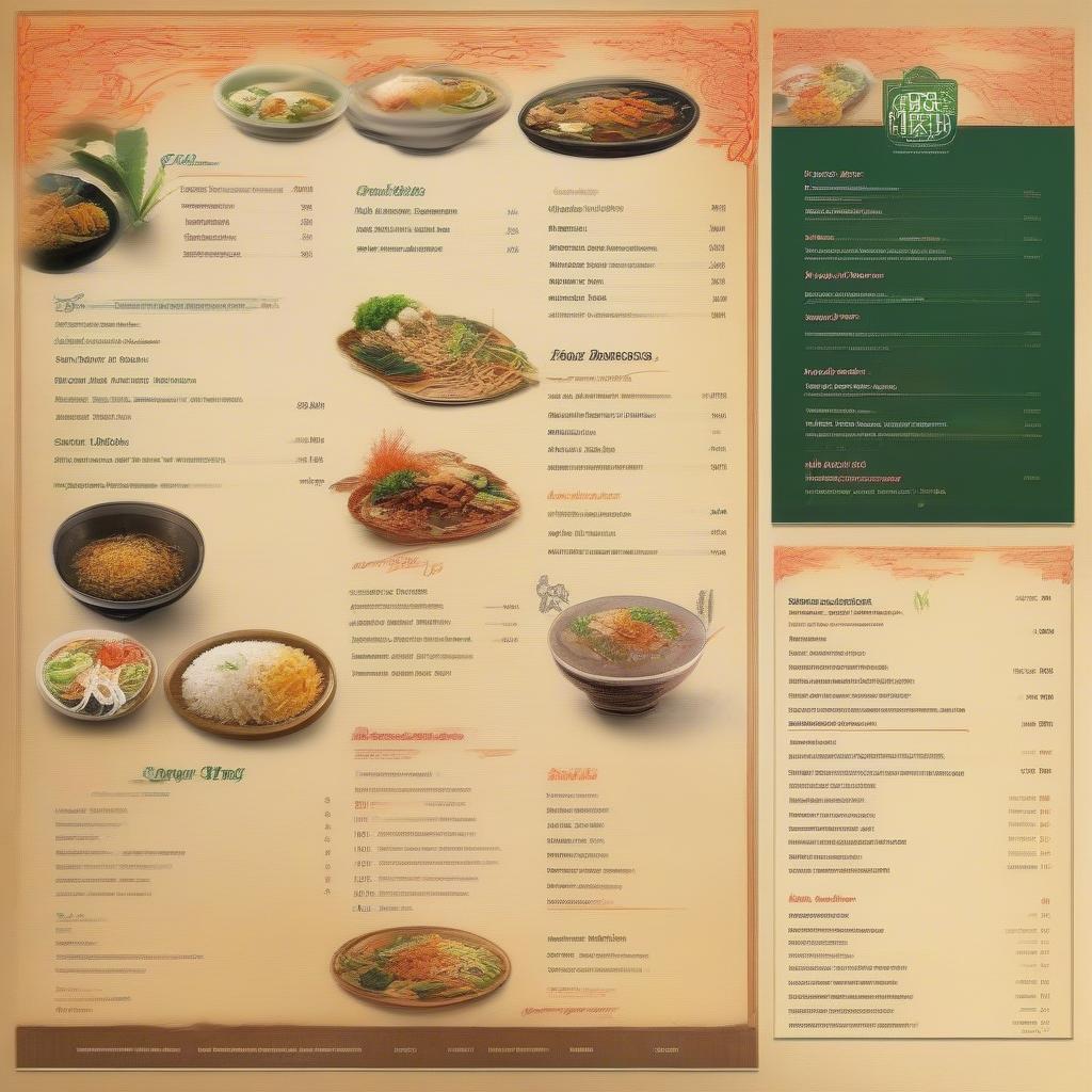 Thiết kế menu quán cơm ấn tượng, thu hút thực khách