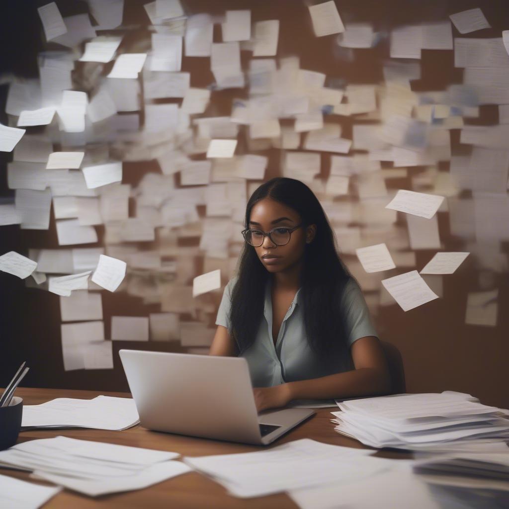 PR Intern Working on a Laptop