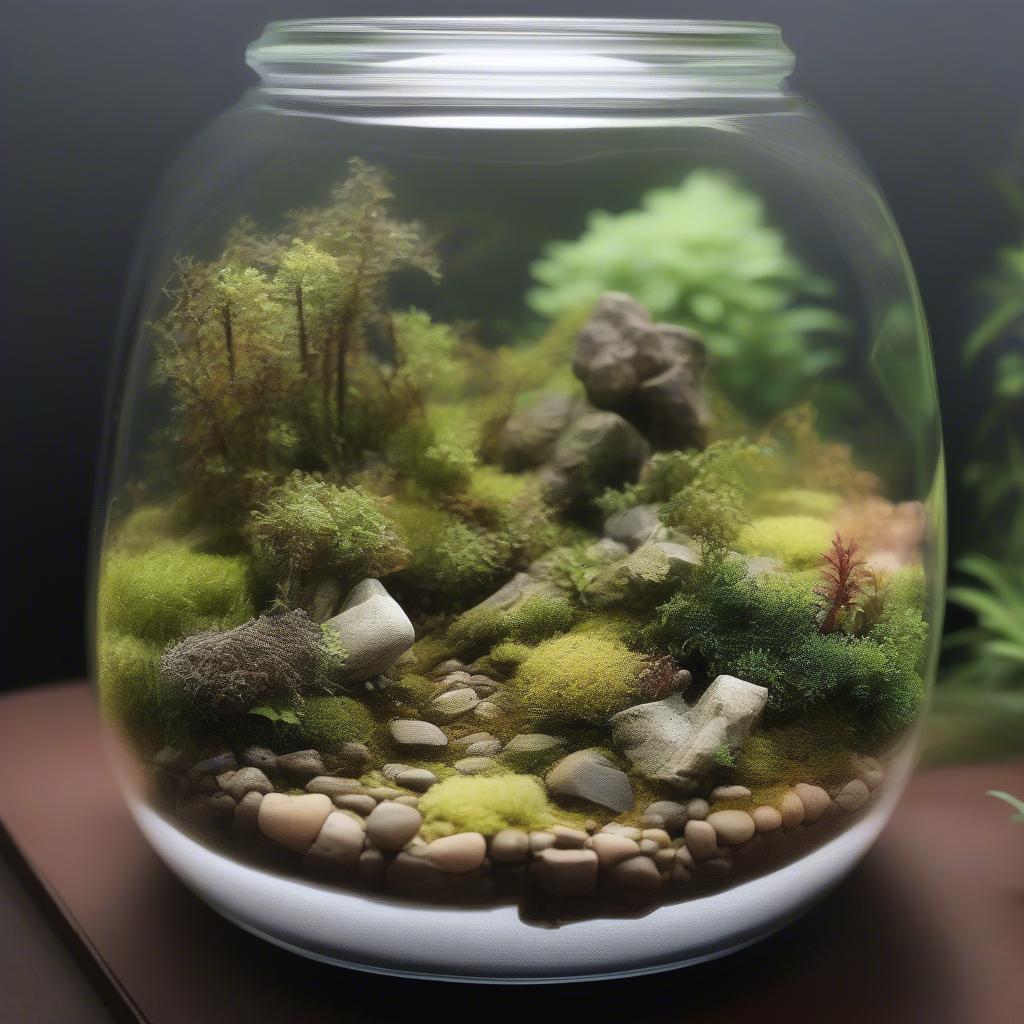 Tiểu cảnh để bàn terrarium