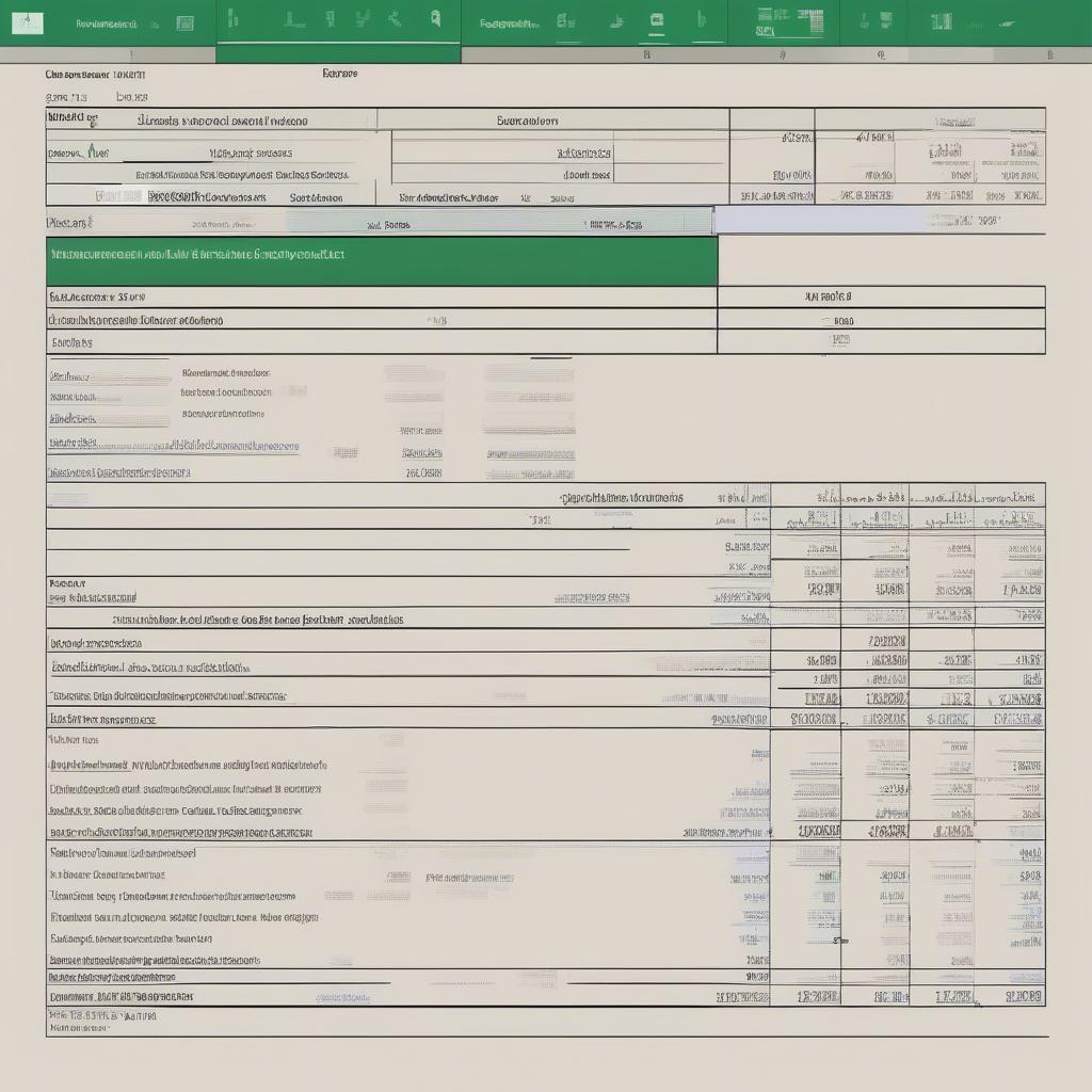 Bảng tính thu chi trên Excel