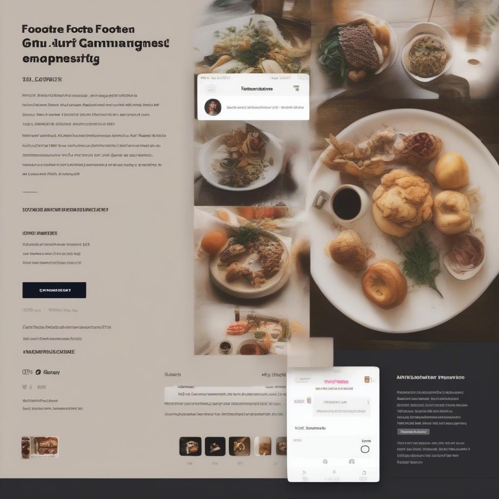 Tối ưu footer Instagram cho nhà hàng