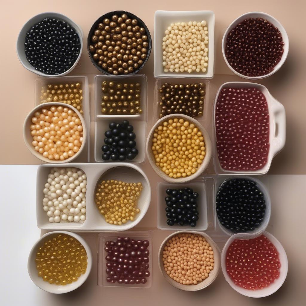 Various Ready-Made Boba Pearls