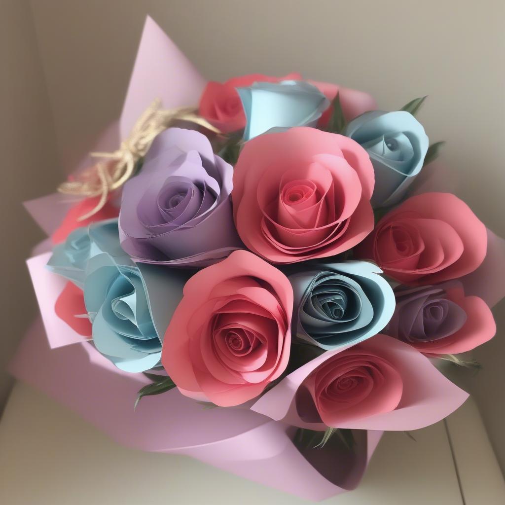 Ý nghĩa của bó hoa hồng giấy
